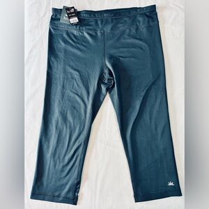 NEW LUKKA Athletic Capri Jogging Leggings Black Women’s Size XL